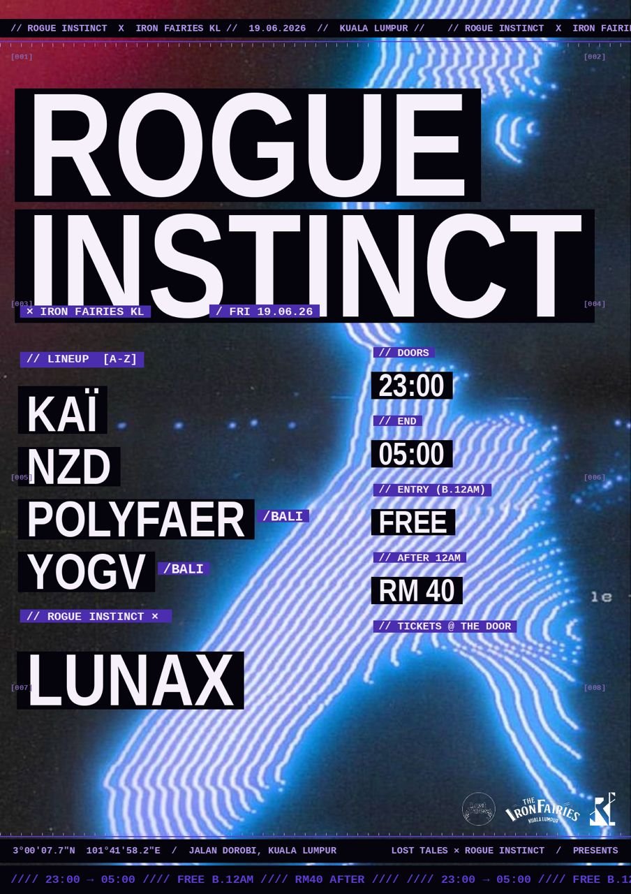 Poster — Rogue Instinct 002 at Iron Fairies KL, 19 June 2026